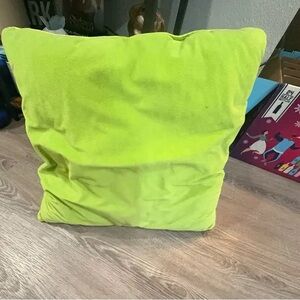 Bright green Throw Pillow
